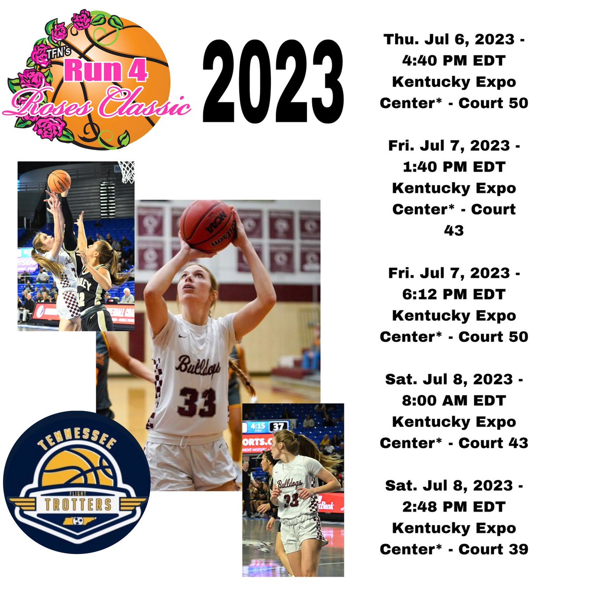 AmandaP2024's tweet photo. 2023 Run 4 Roses Schedule - come check us out!
@24FlightTrotter https://t.co/YZtF4oi14Z