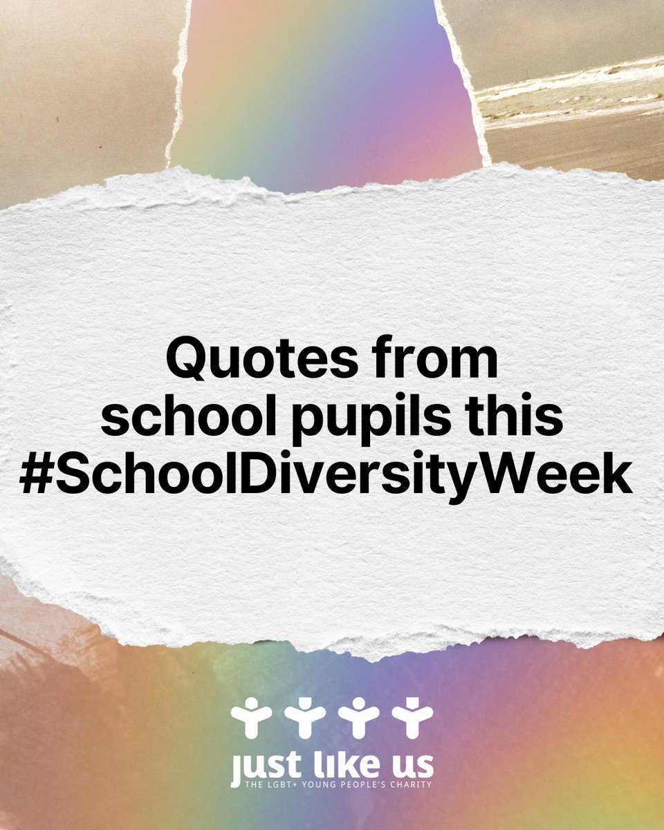 This #SchoolDiversityWeek, school pupils shared their thoughts with us about LGBT+ inclusion in school.🏳️‍🌈🏳️‍⚧️

This is what they had to say👇🧵(1/7)