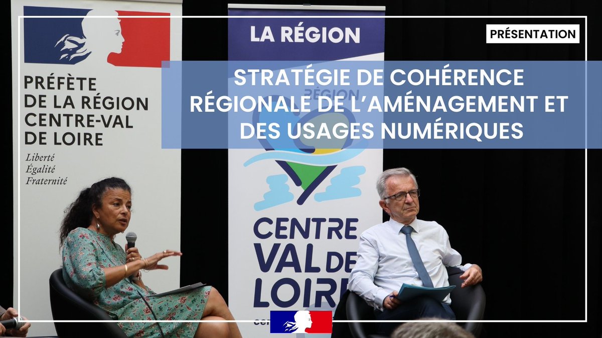 Prefet45_Centre's tweet photo. Présentation de la stratégie de cohérence régionale de l’aménagement et des usages numériques @Prefet45_Centre @RCValdeLoire📱 #SCORAN

👉Objectif : mettre en cohérence l’action de l’État et de la Région sur le numérique.

+ d'infos : https://t.co/gpVJHxvG5Q https://t.co/LR4tMfY3o0
