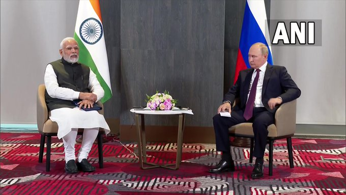ANI's tweet photo. Russian President Vladimir Putin discussed the situation around Ukraine and how Moscow had resolved an armed mercenary mutiny in a telephone call with Indian PM Narendra Modi today, the Kremlin said, reports Reuters.

(file photo) https://t.co/pmDCwKVkcH