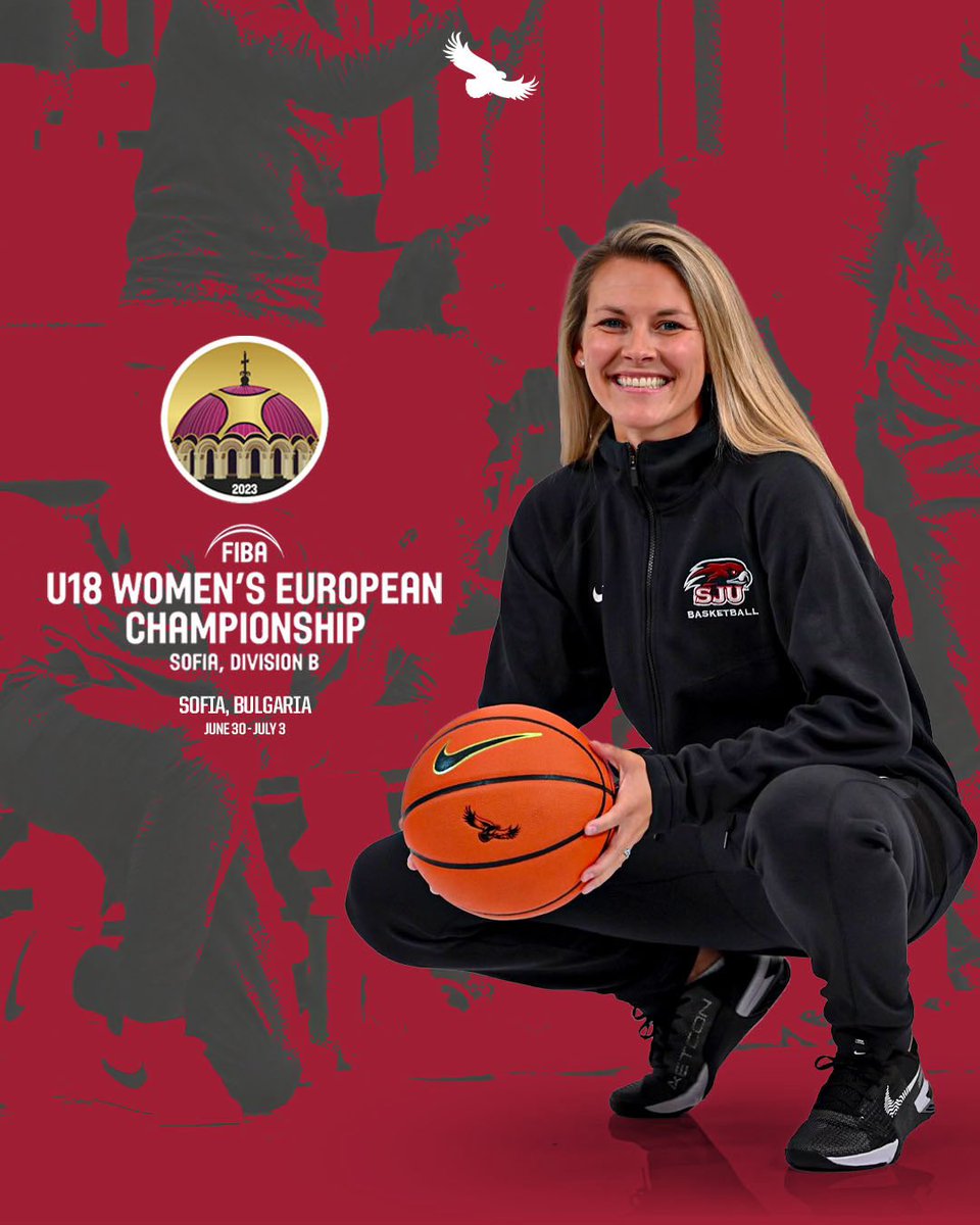 SJUHawks_WBB's tweet photo. The Hawks are going GLOBAL!🌎🤩

Coach KK is hitting the international trail in Bulgaria🇧🇬for the FIBA U18 Women’s European Championship this weekend. #THWND https://t.co/GpyvSRRM9q