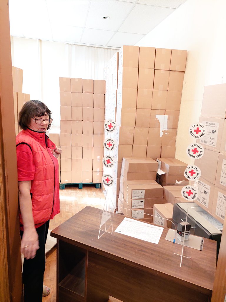 S_E_Michaud's tweet photo. It is impressive to see first hand the great work of the Latvian Red Cross addressing a wide range of needs in communities (including support to refugees) and to plan our work together https://t.co/hNd1OGAHY3