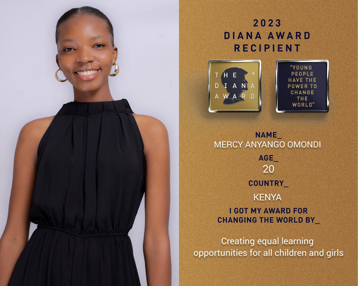 I am proud to announce that I have received the Diana Award- the highest accolade a young person can achieve for social action or humanitarian efforts. This is in recognition of my work in advocating for quality education for all children and girls.
#2023DianaAwards 
@DianaAward
