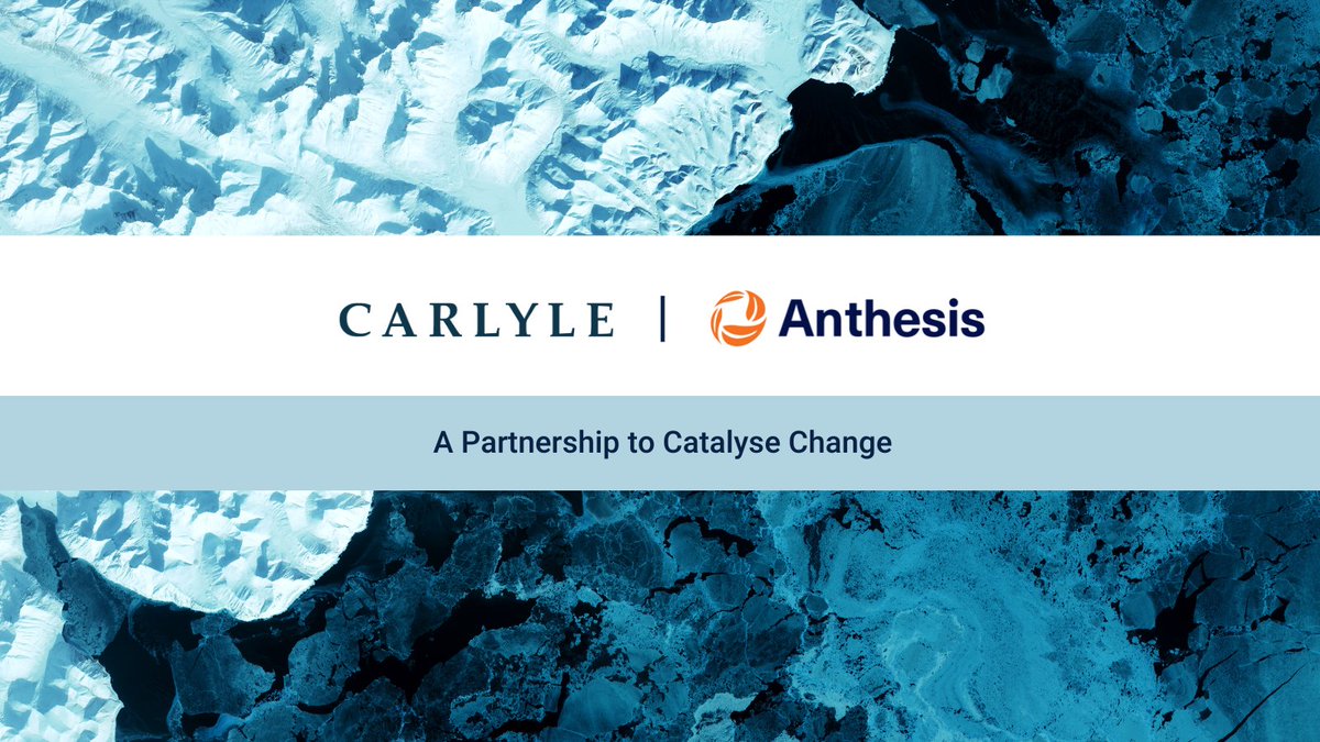We are pleased to announce our new partnership with <a href="/OneCarlyle/">The Carlyle Group</a>, a #global #investment firm which is recognised as an industry-leader in #ESG for private markets. Together, we will drive impact at scale. Read the full release: anthesisgroup.com/carlyle-acquir…