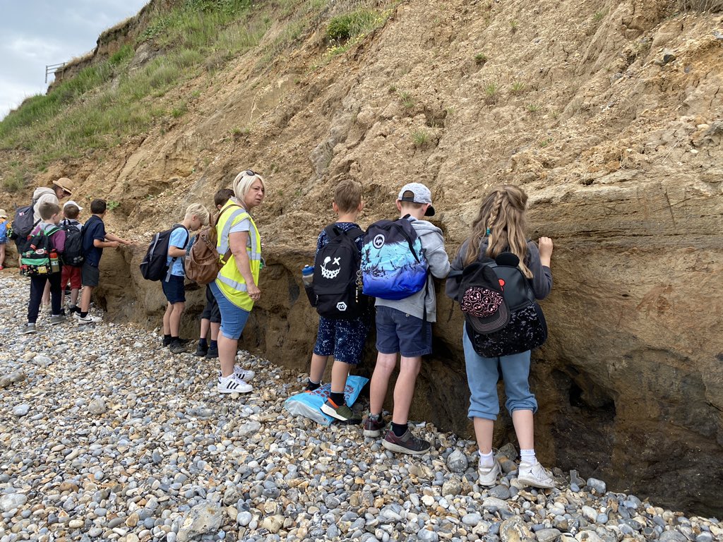 Year 3 investigating the Ice Age river bed.