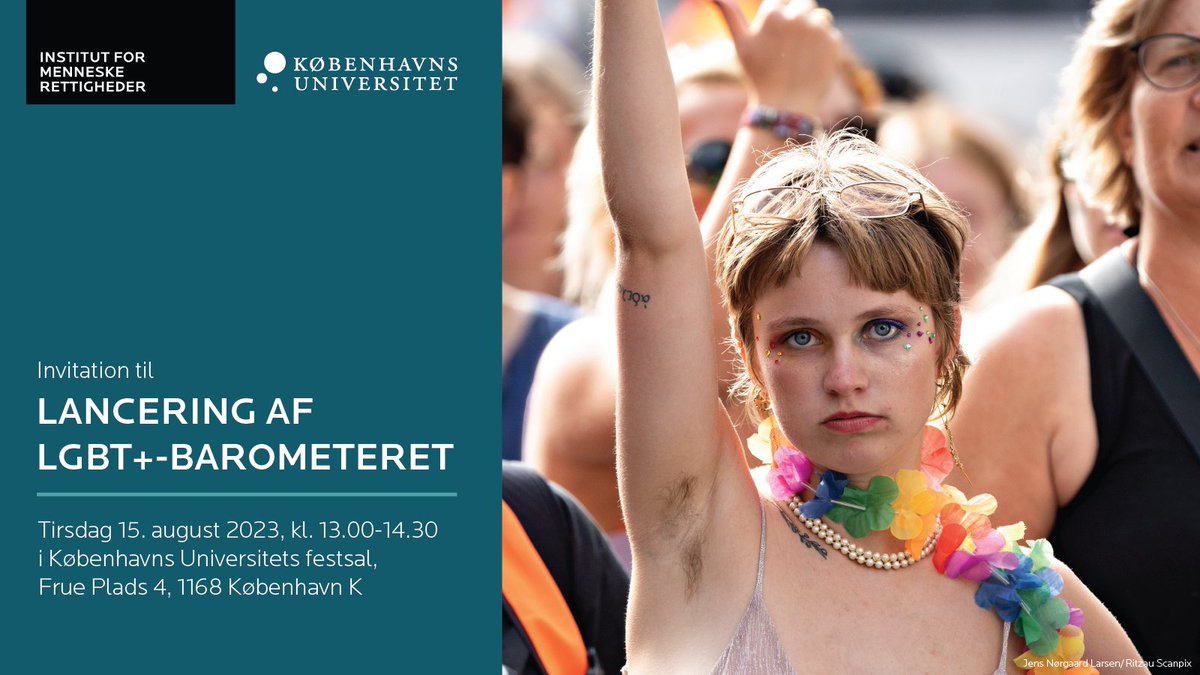 Under #CopenhagenPrideWeek inviterer Københavns Universitet og Institut for Menneskerettigheder sammen til lancering af nyt LGBT+-barometer, der skal samle viden der målrettet kan styrke LGBT+-personers rettigheder og forbedre deres levevilkår 👉 menneskeret.dk/arrangementer/…