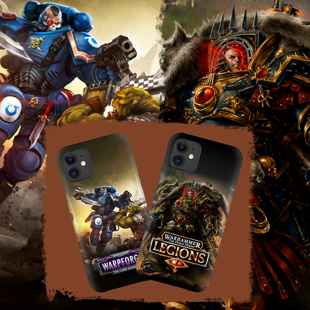 MerchWarhammer's tweet photo. PHONE CASES: Level up your phone protection with our brand new range of video game-inspired phone cases! Featuring designs from #Warhammer40000 #Warpforge, #LostCrusade and more, shop the latest releases here -> https://t.co/0hs01q07Rh #WarhammerMerchStore #WarhammerCommunity https://t.co/5i0O9S9O0K