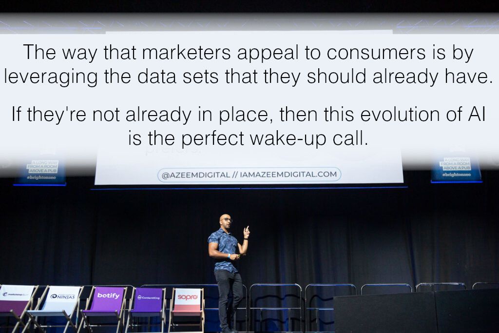 AI's performance hinges on the quality of its inputs. To achieve effective targeted messaging, we must organize our marketing data in a way that AI can digest, as suggested by @Azeemdigital.