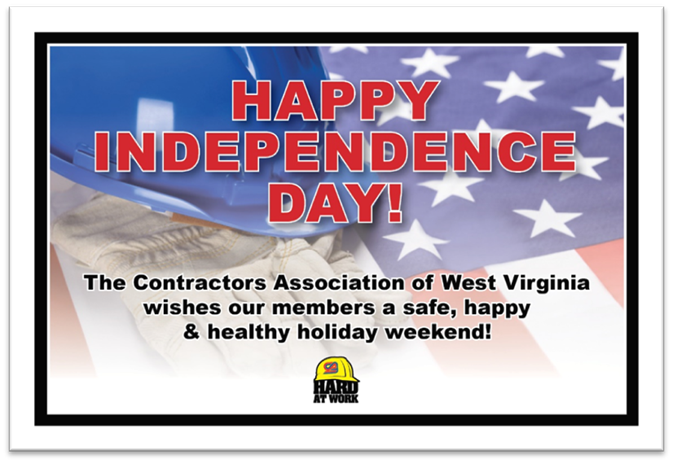 In observance of Independence Day, the CAWV office will be closed Tuesday, July 4. We wish everyone a safe and happy holiday weekend!