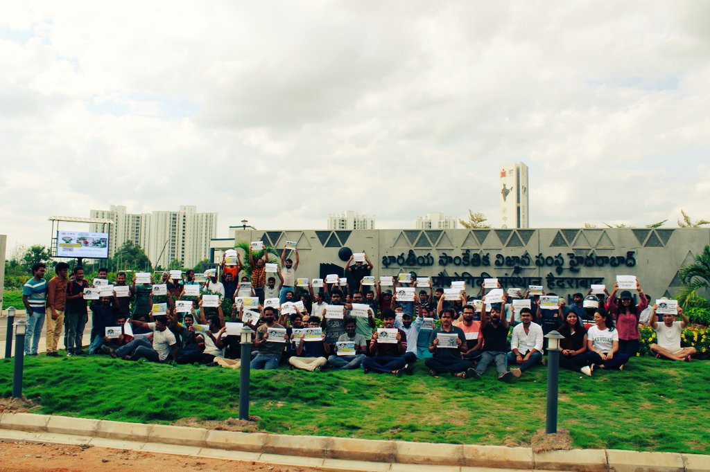 Research Scholars of IIT Hyderabad united for their rights. 
#Unacceptablehike20 
#Revisehiketo60