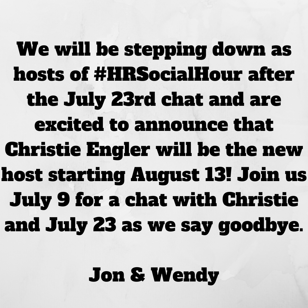 #HRSocialHour #HRCommunity