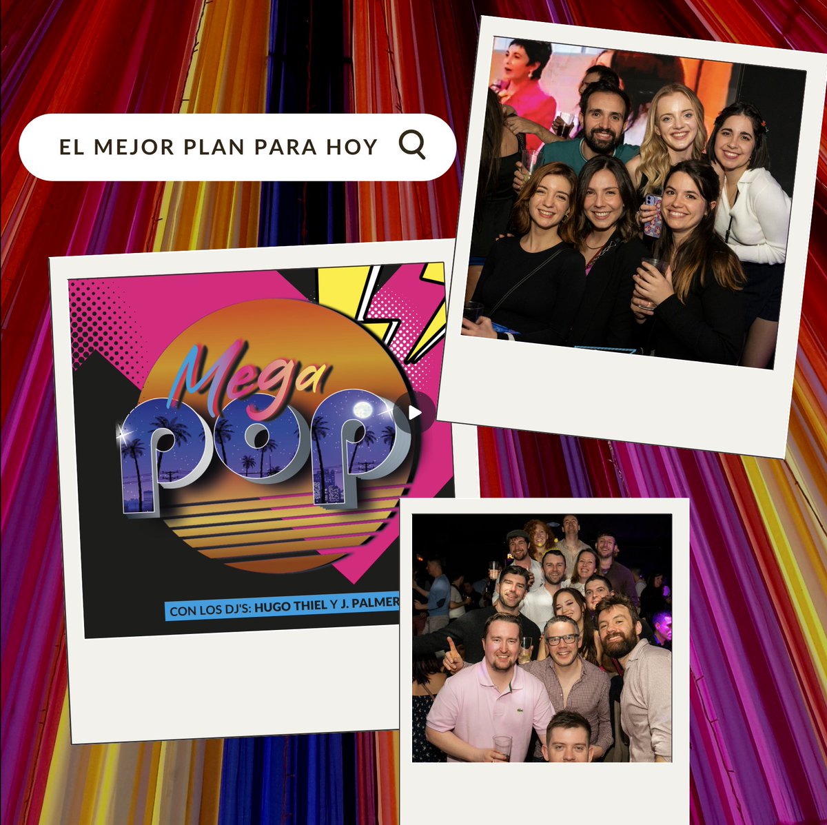 Esta noche, Sesión MEGAPOP!

Nuestra fiesta más mítica, la mejor música de lo 80, 90 y 2000, para que no pares de cantar y bailar. 100% temazos pop a cargo de los DJs J.Palmer y Hugo Thiel.

salamoroccomadrid.com/conciertos/meg…