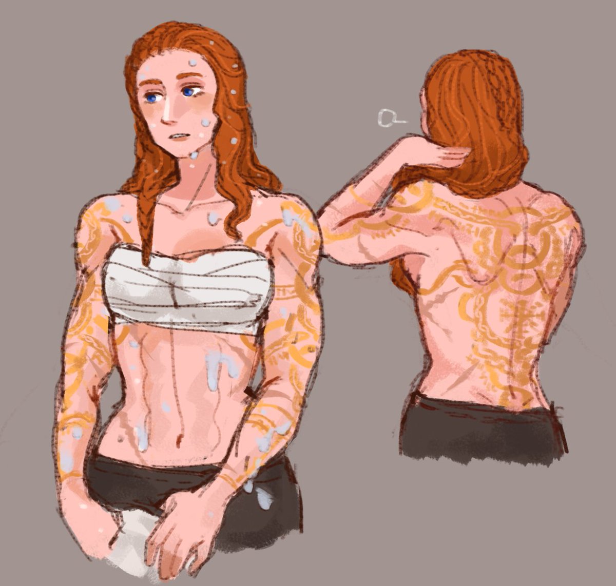 I assume that many Jotuns have golden tattoos, so I gave Faye too since she's also Jotun
#GodofWarRagnarok