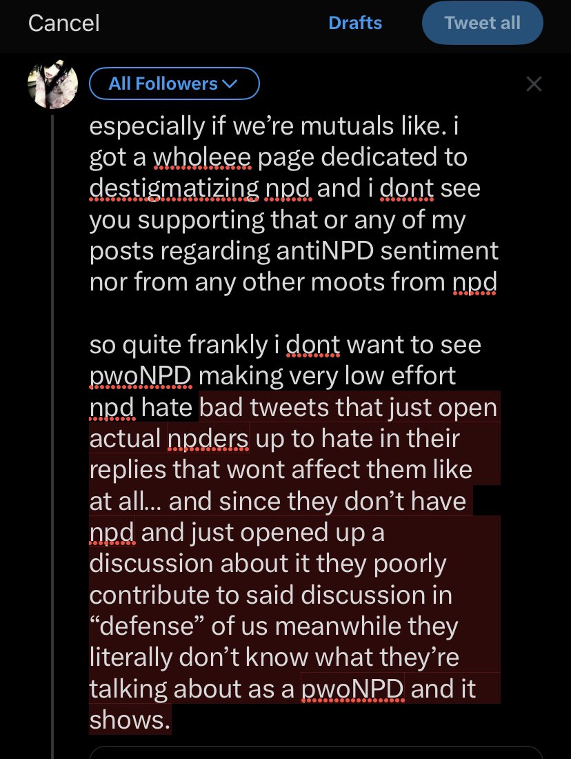 // npd neg

warning this is a bit of a vent from my priv, but i just needd to know,, does this irk anyone else too? because my blood boilss anytime i see it. - 🗝️