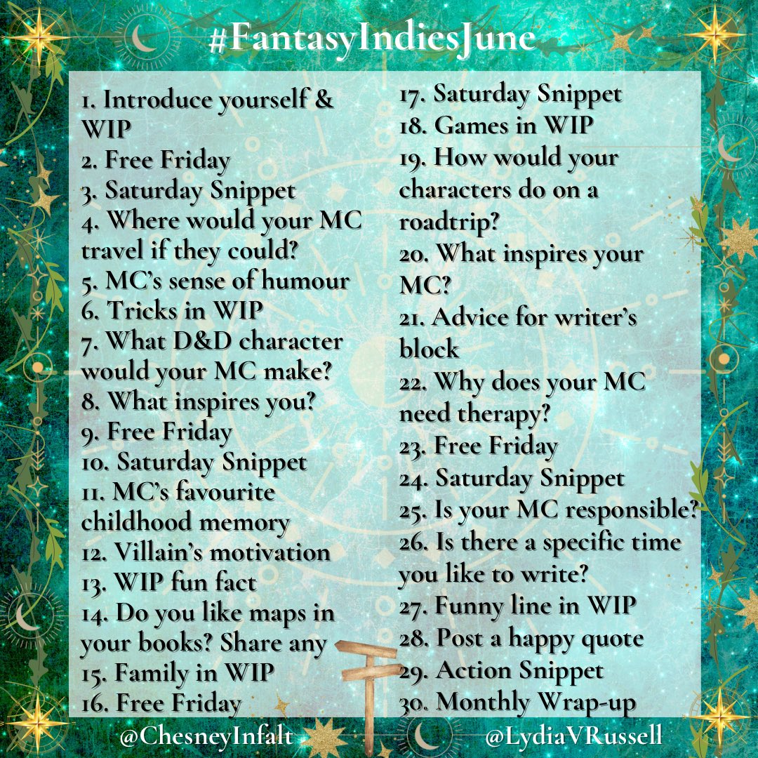 #FantasyIndiesJune Monthly wrap-up
This month was our family vacation trip to #Charleston SC, which was lovely! 🌞
2 beta readers finished my MoTM manuscript with lots of praise. One said she wanted more scenes, in other words- add, not cut! Which for me was the best news!😊