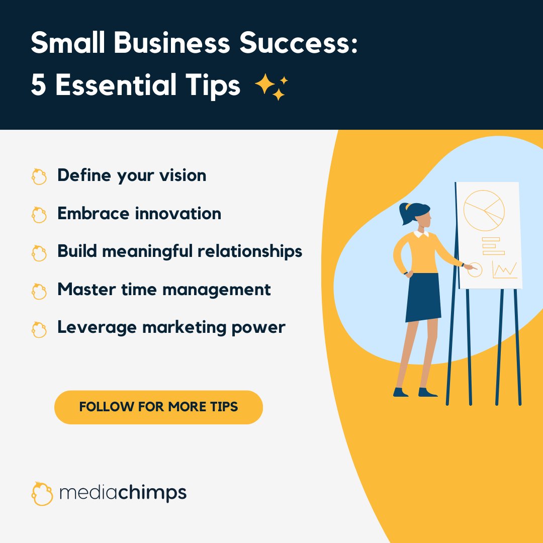 mediachimpsuk's tweet photo. Thrive as a small business owner with these tips! 💼💪✨ | https://t.co/8Y9jVeq81J https://t.co/kqcjLQnEwr