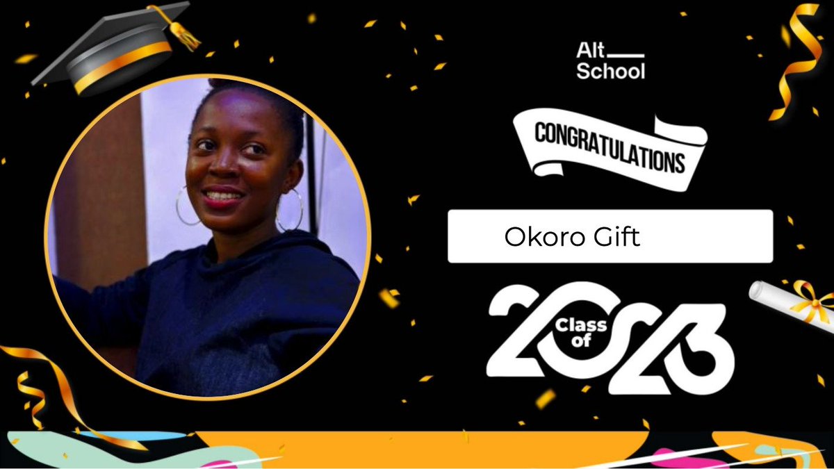 Adaokoro10's tweet photo. Congratulations to me, I am now a Frontend Developer
#AltSchoolAfrica #AltGrad23 https://t.co/XZO3twUlv1