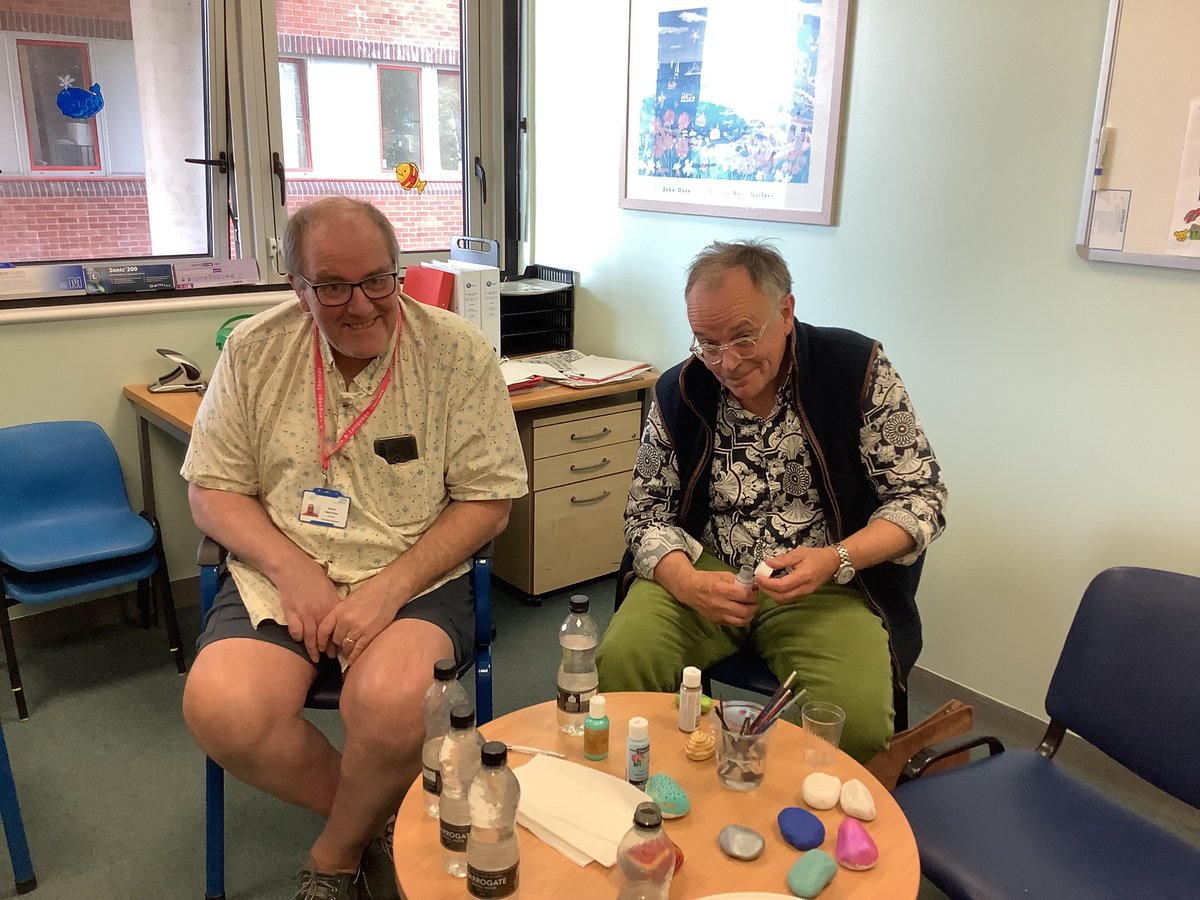 SDH_SLT's tweet photo. We celebrated ‘Aphasia Awareness Month’ by getting our staff and patients (past and present) on the stroke ward involved with the #RockingAphasia campaign! 💬💭🖊️📕 @RCSLT @teamfarley1 @SalisburyNHS https://t.co/zJMR26qsaK