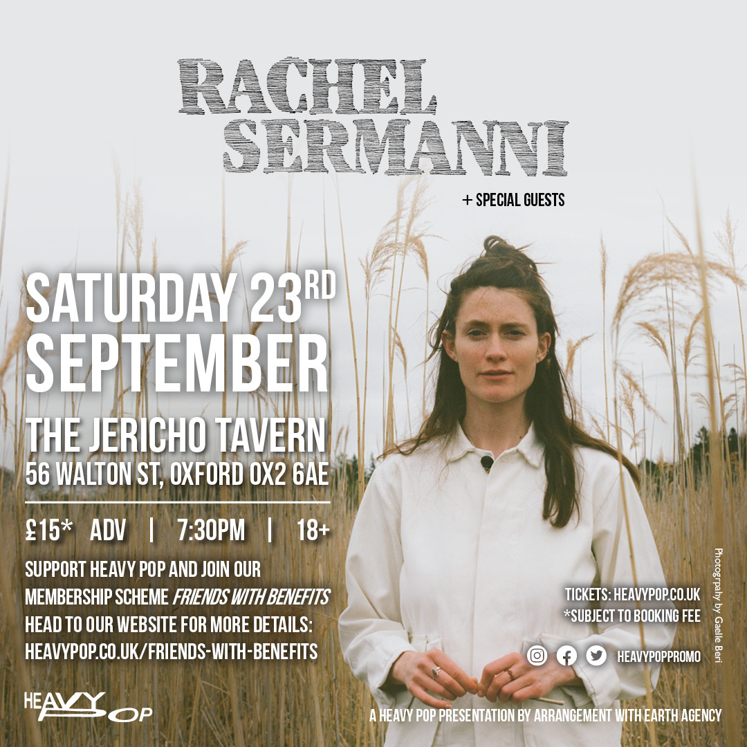 🚨 New show: @RachelSermanni 🚨 Rachel returns to @Jericho_Tavern #Oxford on Sat 23rd Sept. 🎟️ tickets are on sale now: heavypop.co.uk