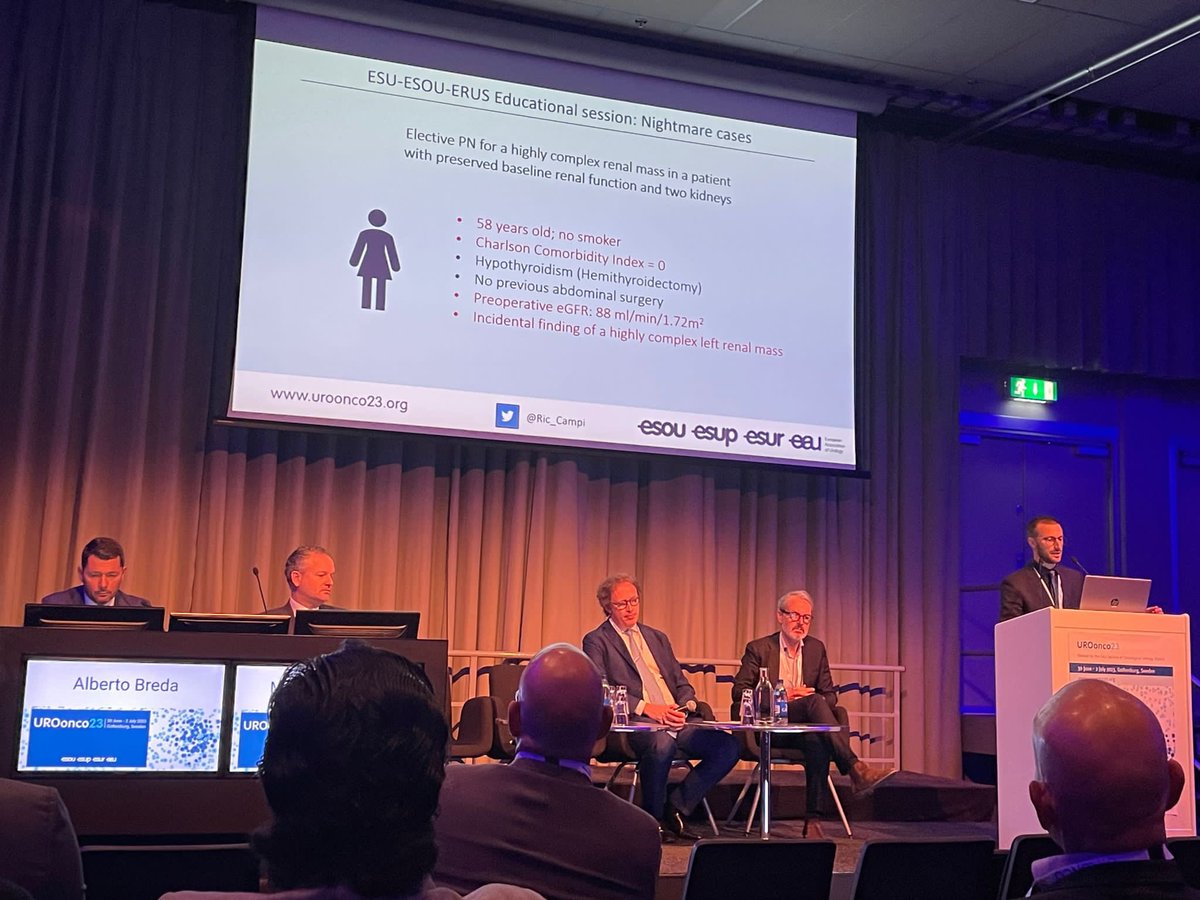 Ric_Campi's tweet image. Great session with 🔝 experts and interactive case-based discussions on challenging scenarios, tips and tricks &amp;amp; unmet needs in #RCC surgery and #robotic cystectomy 

Thank you very much @Uroweb @ERUSrobotics #ESOU @UrowebESU for inviting me! 

#uroonco23 @EAUYAU_RenalCa