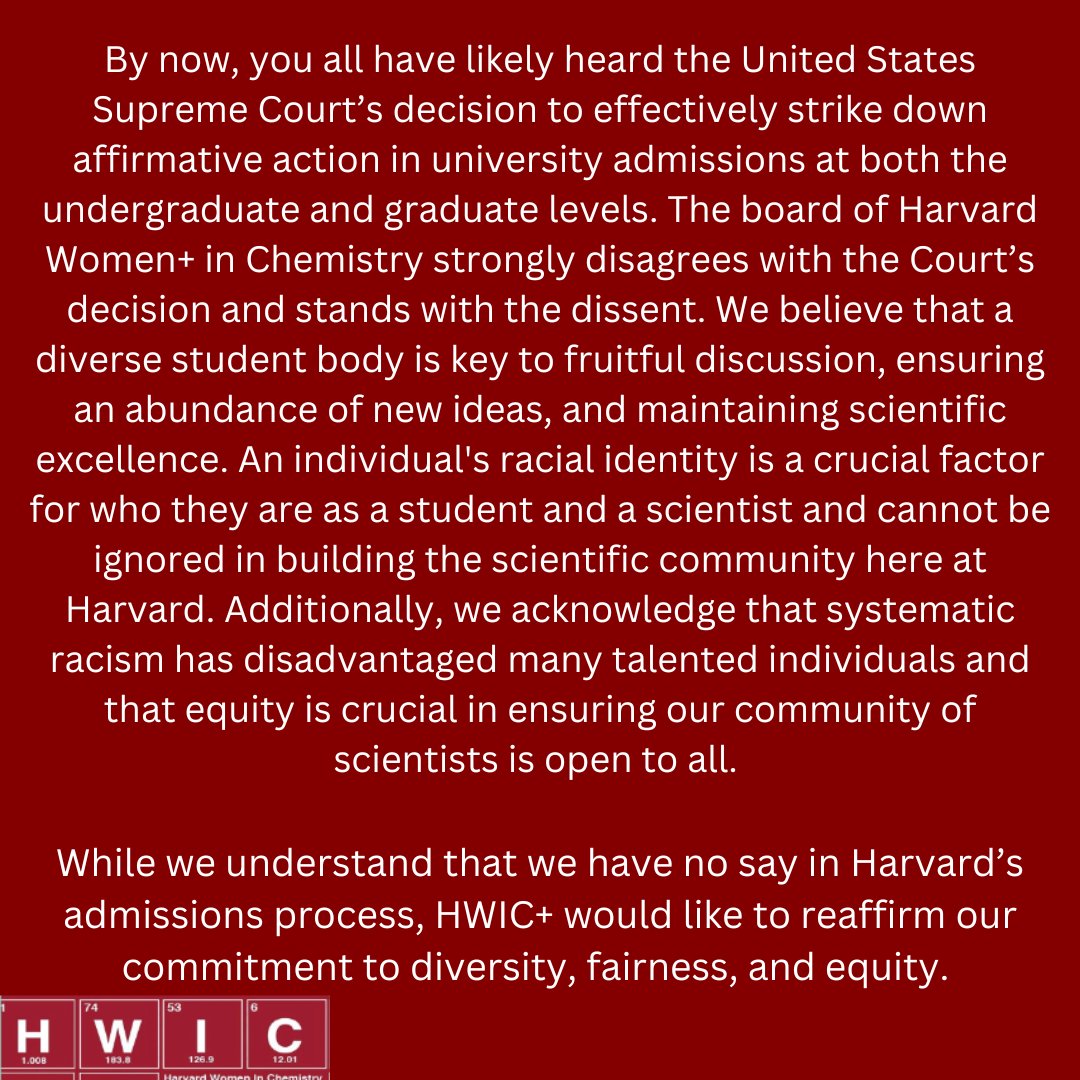 Harvard Women+ in Chemistry (@HarvardWIC) on Twitter photo 2023-06-30 13:30:35