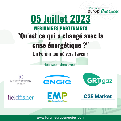 EuropEnergies's tweet photo. La journée du 5 juillet sera dédiée aux webinaires partenaires qui se dérouleront en distanciel: L’inscription pour assister aux webinaires est gratuite: https://t.co/1OtvdzLDTH #ForumEuropEnergies

#marcheenergie #electricite #gaz #prixenergie #arenh #CO2 #hydrogene #biométhane https://t.co/HzOCPNjE92