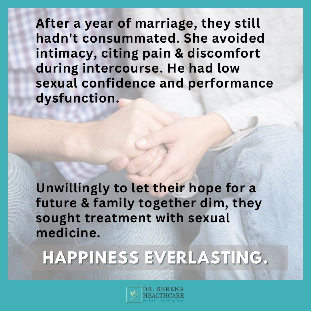 With the right treatment and support, most couples can overcome their condition to enjoy a healthy marriage and fulfilling sex life.

#unconsummatedmarriage #happilyeverafter #wellbeing #sexualmedicine #intimacy #sexualhealth