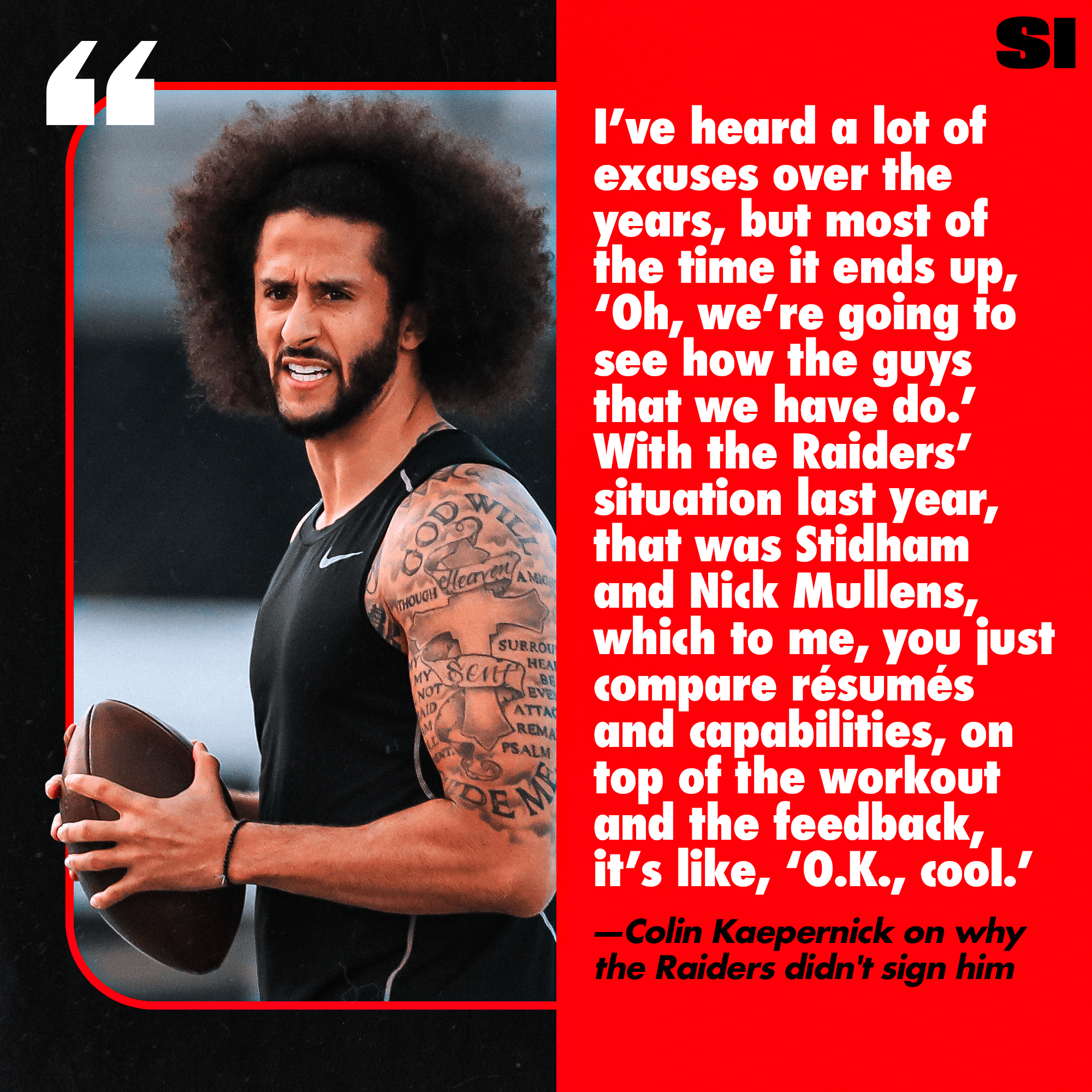 Sports Illustrated on X: 'Colin Kaepernick revealed why the