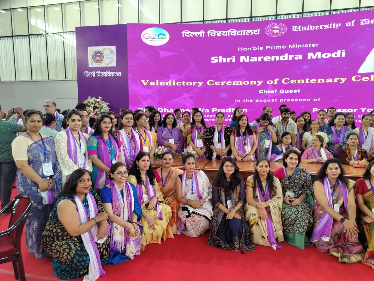 drc_du's tweet photo. It was a moment of pride and honour for us at DRC to attend the Valedictory Ceremony of the DU Centenary Celebration held on 30th June 2023, graced by the Hon'ble Prime Minister of India, Shri. Narendra Modiji.
#DRCatValedictoryceremony
#DUCentenaryCelebration #100YearsofDU https://t.co/JWi3wI4Qps