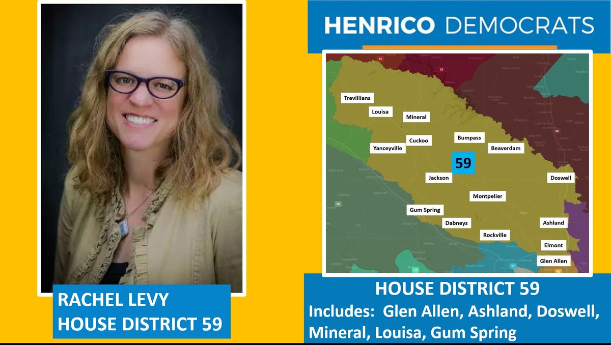 HenricoDems's tweet photo. Meet @RachelAnneLevy, our fantastic nominee for Virginia #HD59.
Teacher, community leader, mother of 3 & daughter of civil rights lawyers, Rachel has civic engagement coursing through her veins.
Learn more about her: https://t.co/whgTaUdVwy https://t.co/zlgNVVW45O