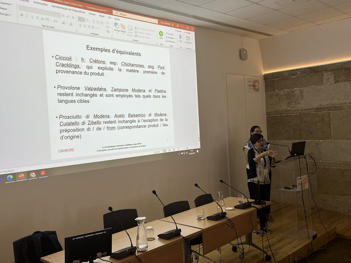 Chiara Preite and <a href="/Gloria_Zanella/">Gloria</a> presenting their work on Sapori Locali.