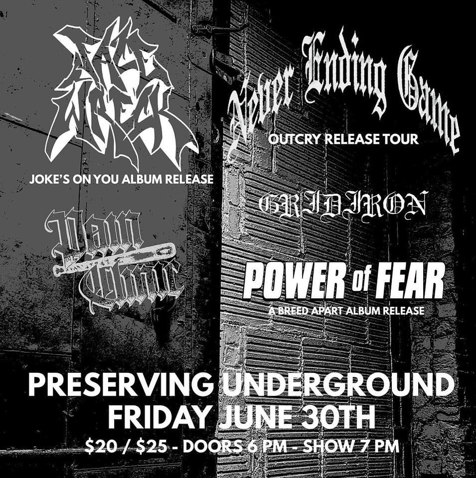 DAZE_STYLE's tweet photo. CATCH POWER OF FEAR TONIGHT IN PGH FOR THEIR CD RELEASE PARTY.. STACKED LINEUP.. https://t.co/gqMHYkEmQj