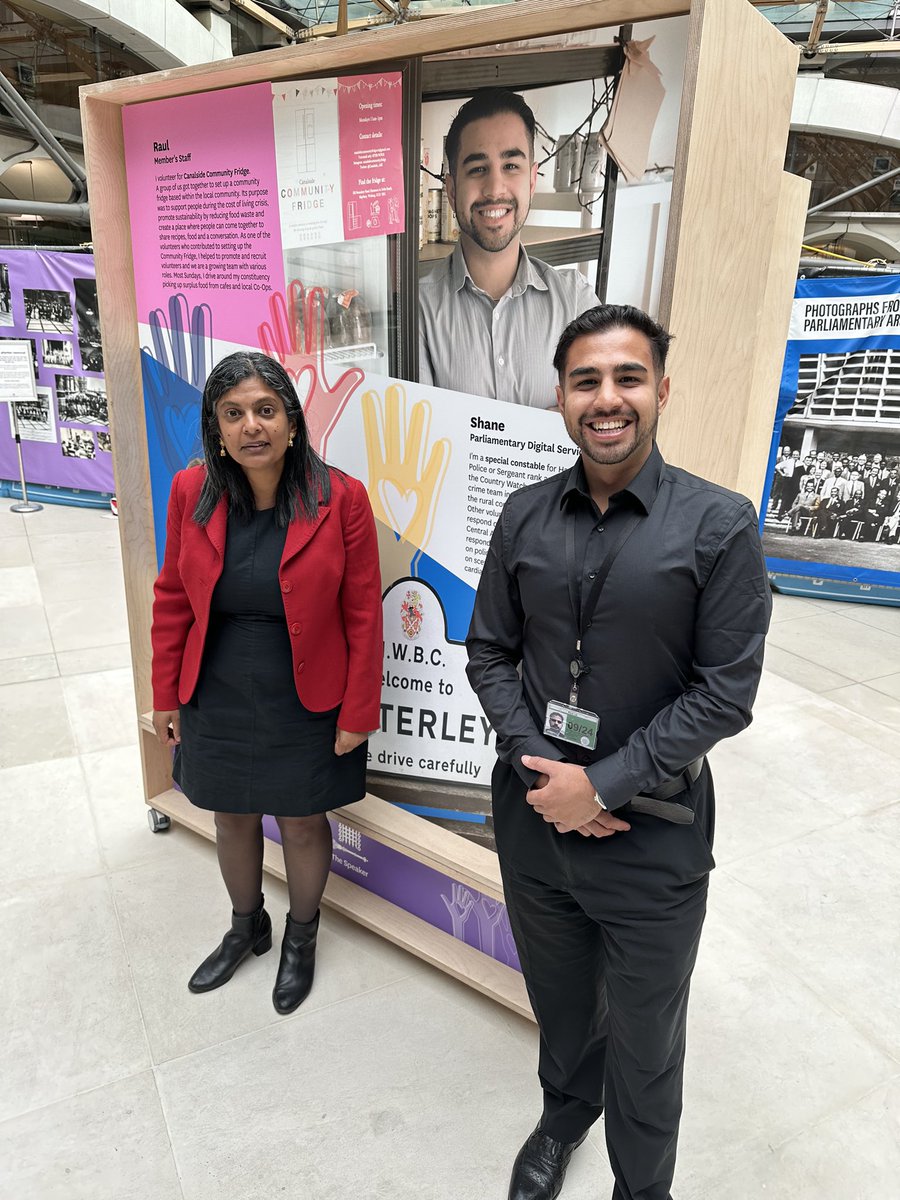Last day of @VolunteersWeek exhibition @HouseofCommons running all month to showcase @volunteering_uk around Parliament. My favourite example was @RaulLai1 who helps out @Canalside_chill locally as well as being on my hardworking staff team

AND he also sang in #nppb2023 choir!