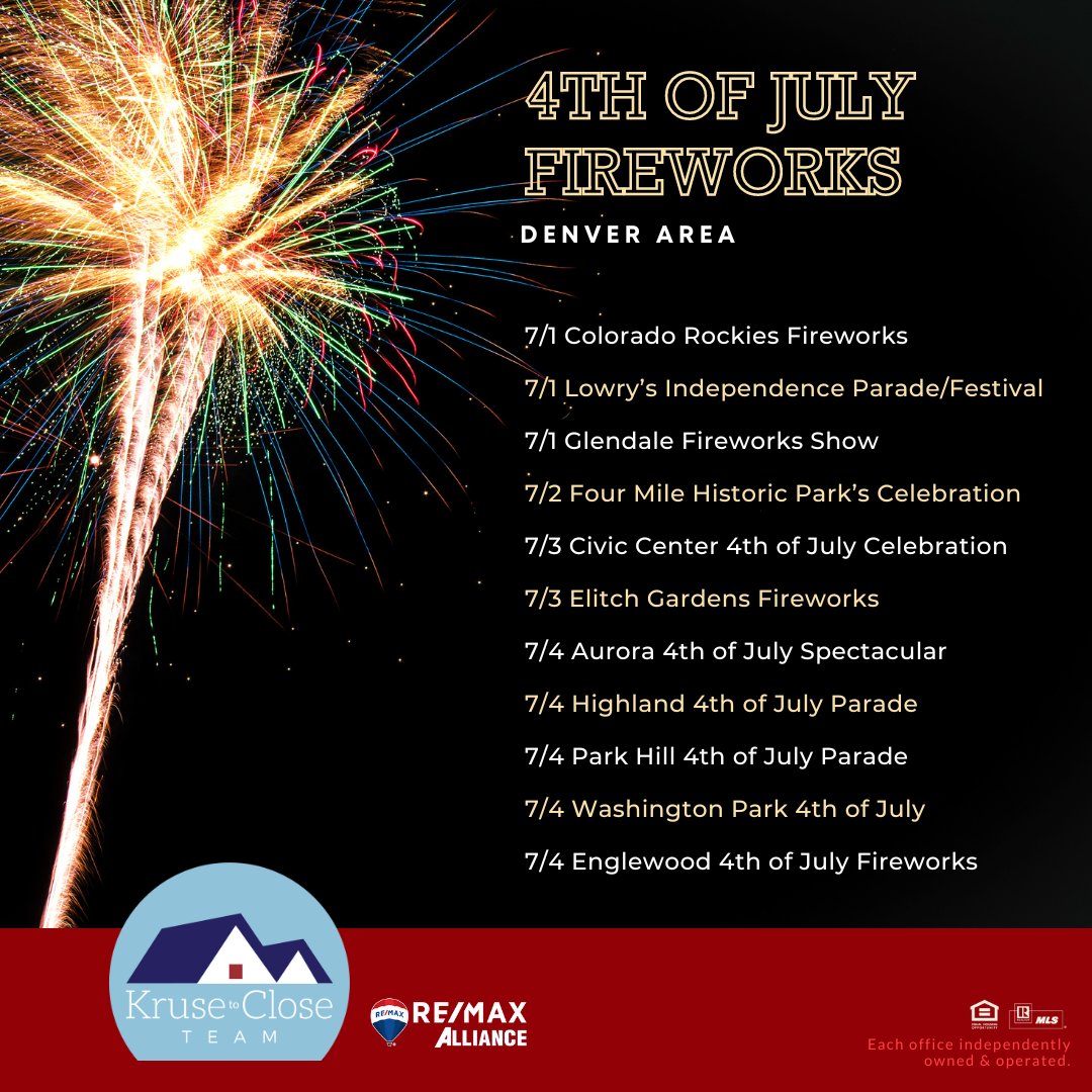 MarkKruseDenver's tweet photo. Denver 4th of July Events
#4thofjulydenver #denver4thofjuly #denverfireworks #denverfamilytime #krusetoclose #markkruse #chrisszarka #elainemaul https://t.co/UkD1i4dcbR