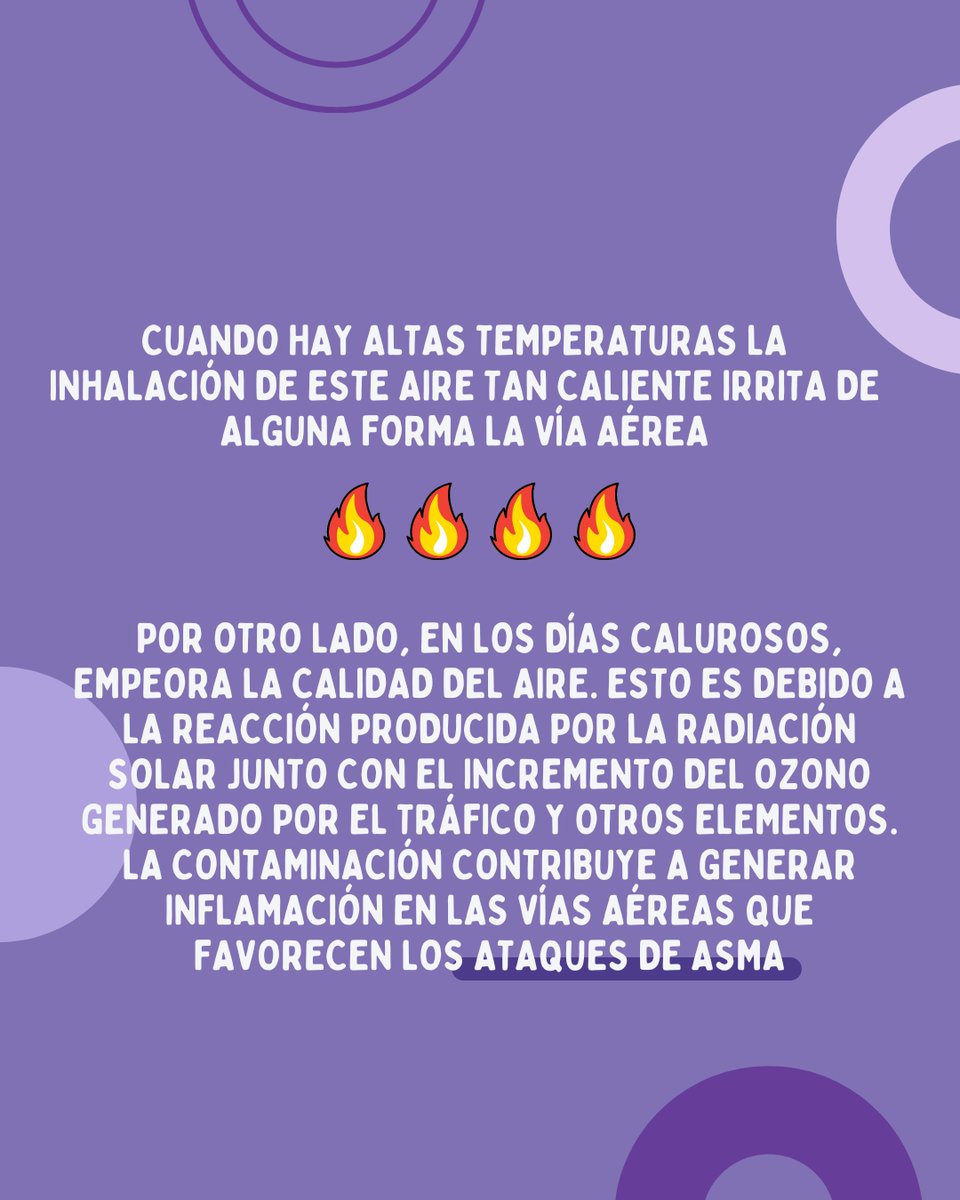 RespiraSevilla's tweet photo. ¿Sabías que las temperaturas extremas puede tener un gran impacto en la salud de las personas con asma?🌡️
Además os dejamos algunas recomendaciones para cuidar vuestra salud estos meses de verano
#crisisdeasma #asma #asmaticos #oladecalor #asmagrave #enfermedadesrespiratorias https://t.co/3D8ICm8JoB