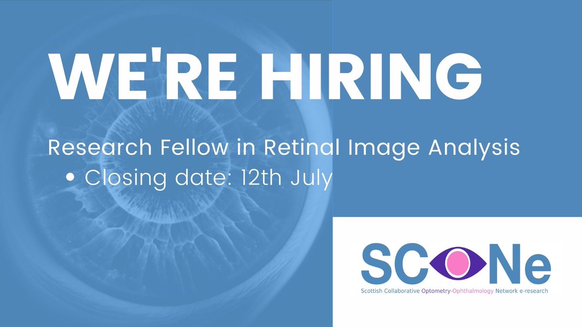 We're looking to recruit a new Research Fellow in Retinal Image Analysis to work on our exciting interdisciplinary project.

For more info and to apply: elxw.fa.em3.oraclecloud.com/hcmUI/Candidat…

#research #machinelearning