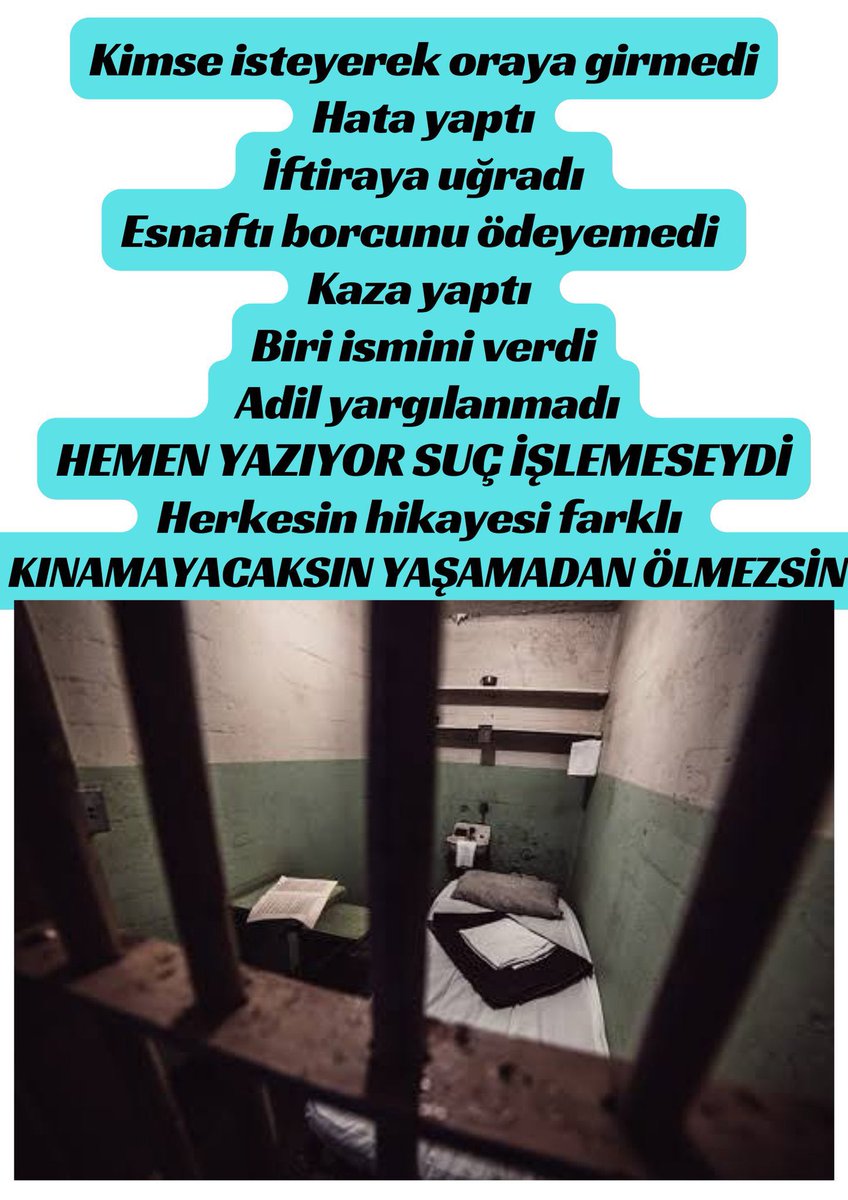 Kınamayın, kınadığını yaşatmadan ölmezsiniz

Mahkumlar Sesleniyor