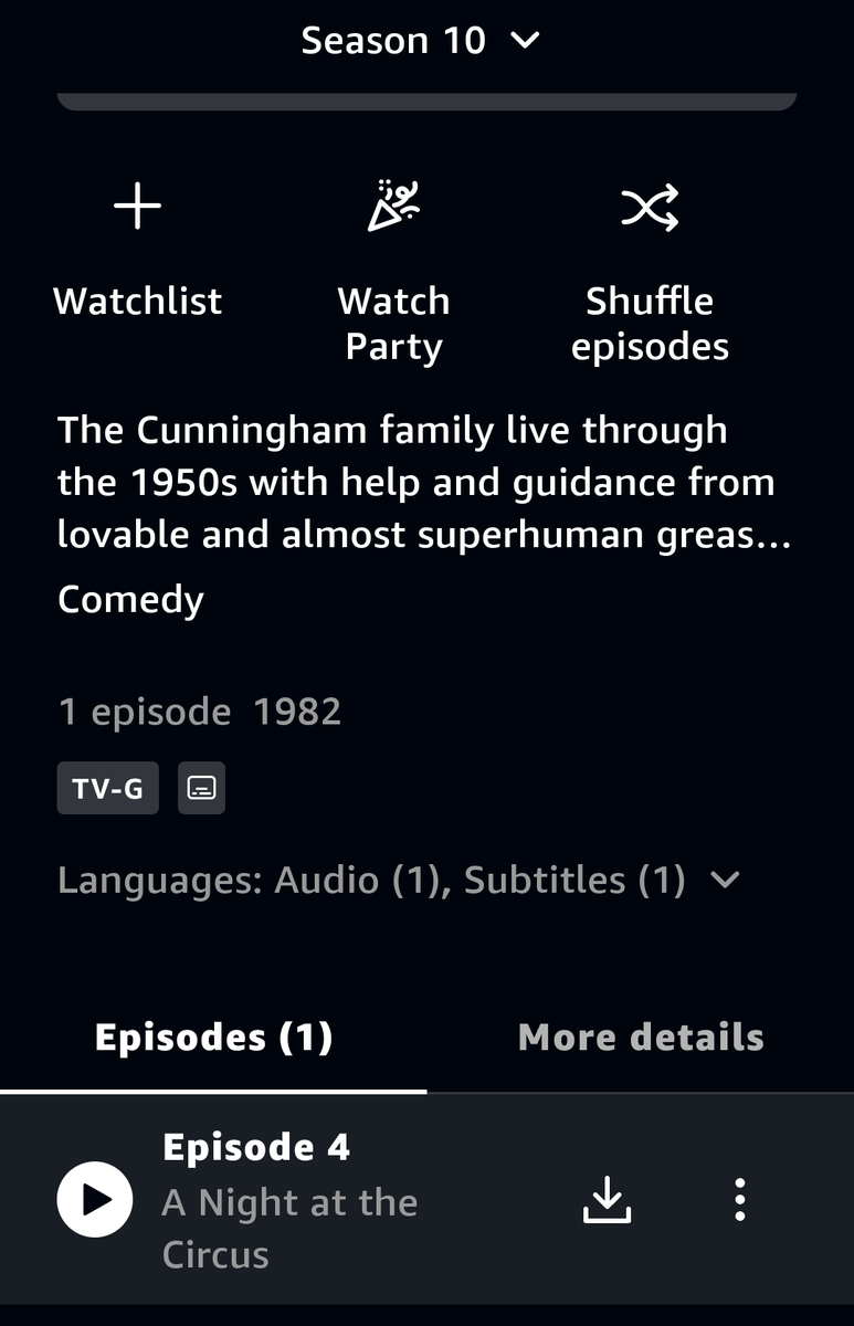 Hey @tomhanks could you please tell @ParamountPics that it's okay if we see your S10E05 episode of Happy Days.
CBS All Access/@paramountplus has only had one season available. Now Happy Days (+Laverne & Shirley +Mork & Mindy) are on Prime Video, but still no Tom Hanks episode. https://t.co/lhwJq8RZC9