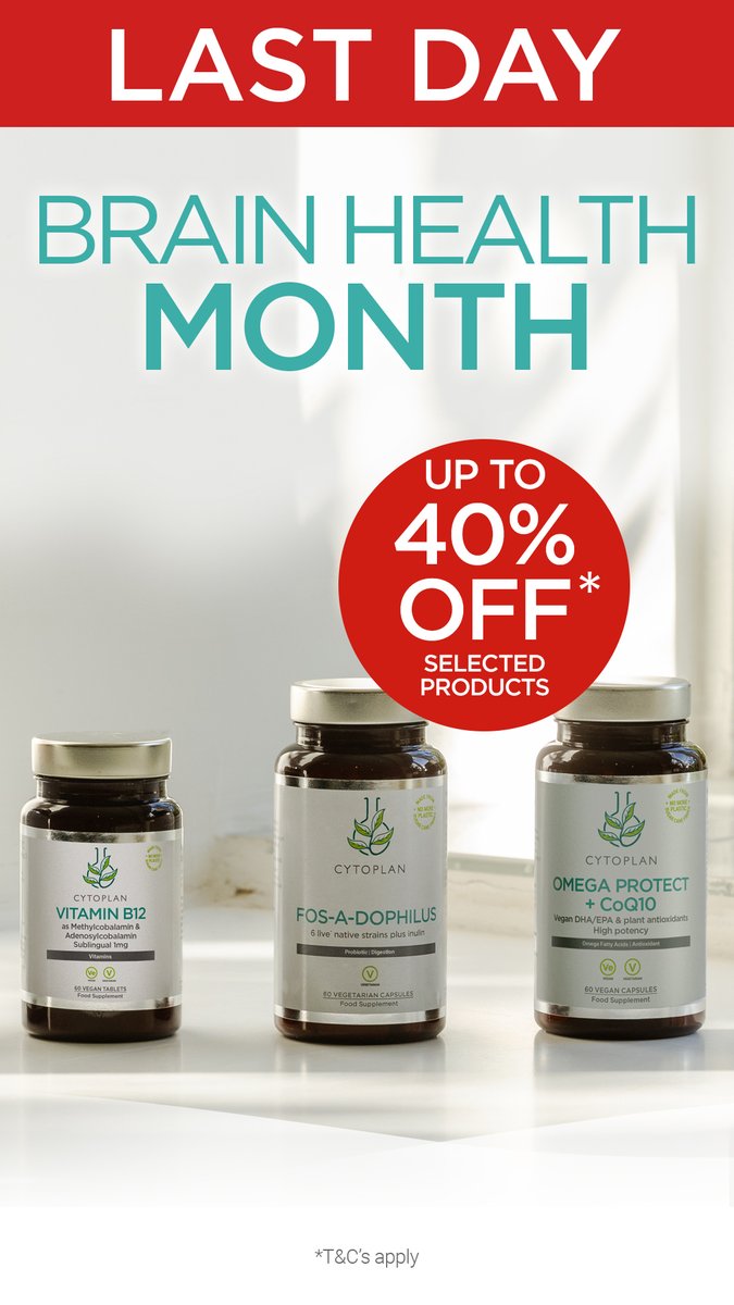 Up to 40% off selected brain health products ends at midnight: bit.ly/3Nvvj3r