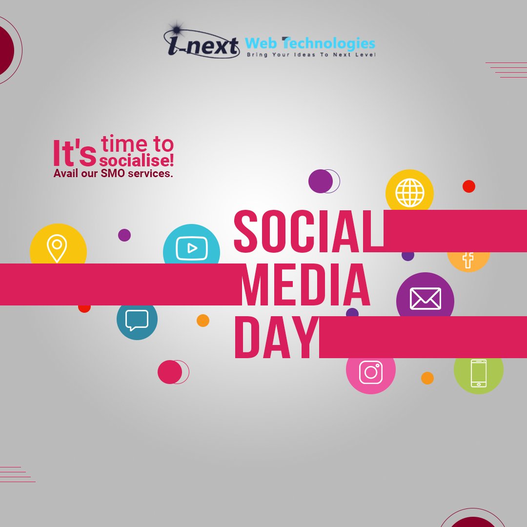 inextwebtech's tweet photo. Happy #SocialMediaDay !😊
Our Social Media Experts can help you generate exceptional traffic from social sites. Make the most of our Excellent #socialmediaoptimization Services and Boost your Business. 
Let's #Connect! #StayConnected 
#physicallydistanced #sociallyconnected https://t.co/KffYc6rOQR