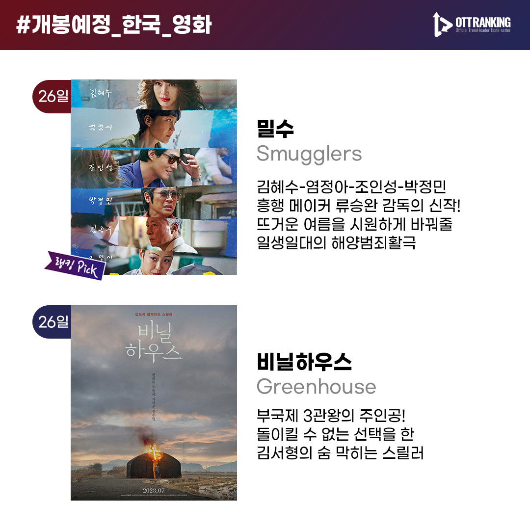 [#7월개봉예정영화] ‘텐트폴 영화’로 무장한 7월 개봉 예정 영화 #7월_기대작 한국 #악마들 #Devils #장동윤 #빈틈없는사이 #밀수 #Smugglers #류승완...