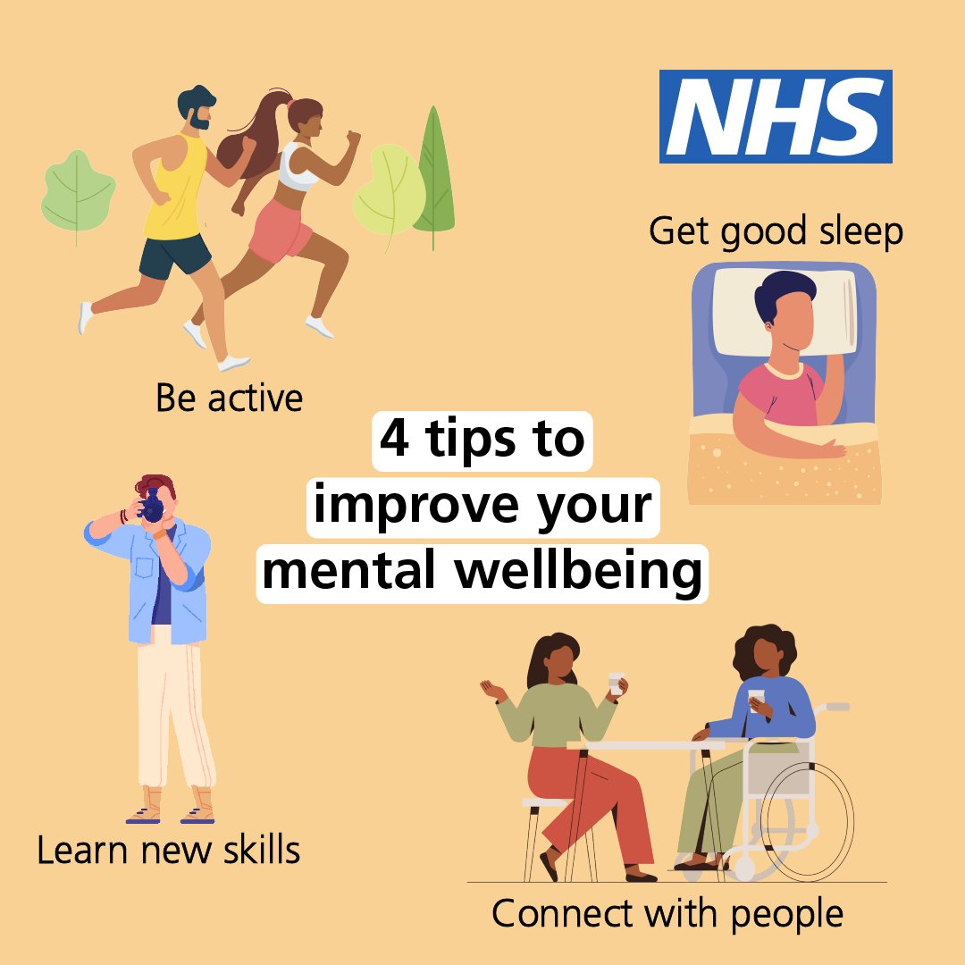 Today is the last day of #WorldWellbeingWeek.

Trying these tips could help you feel more positive and able to get the most out of life.

For more advice, visit: nhs.uk/mental-health/…