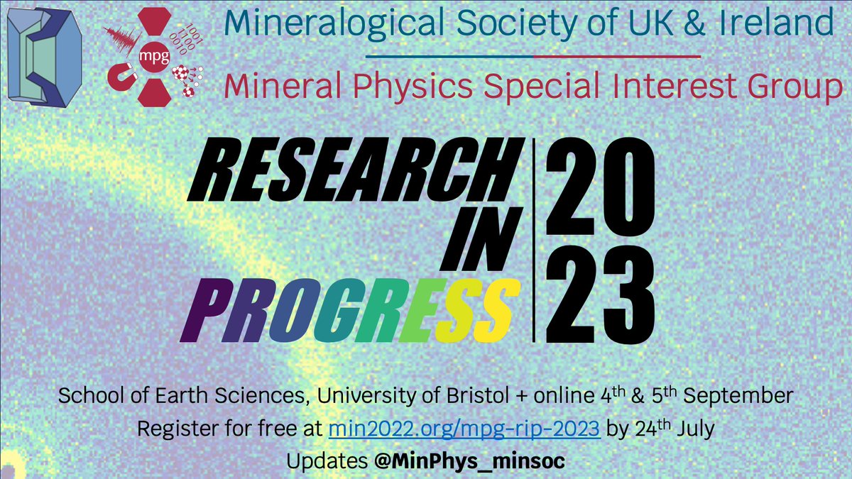 MinPhys_minsoc's tweet photo. Registration deadline for the @MinSoc_UK sponsored #MinPhysRiP2023 meeting @UoBEarthScience is less than a month away (24th of July)!

Invited Speaker UPDATE:

1⃣ Katharina Marquardt (Imperial)

2⃣ Andrew Walker (Oxford @a_walker)

3⃣ Dongyang Huang (ETH)

4⃣ TBD! 

Please RT! https://t.co/1ToERczznX