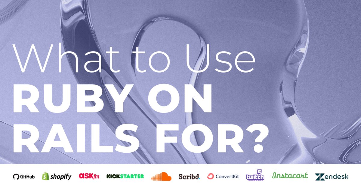 outstaffurteam's tweet image. What Zendesk, Shopify, Twitch and many other companies use Ruby on Rails for?
1️⃣ Web applications
2️⃣ APIs and microservices
3️⃣ Content-heavy websites
4️⃣ Web servers
Want to use #RubyonRails in your project and need assistance of #RubyDevelopers? Let us know in DM.