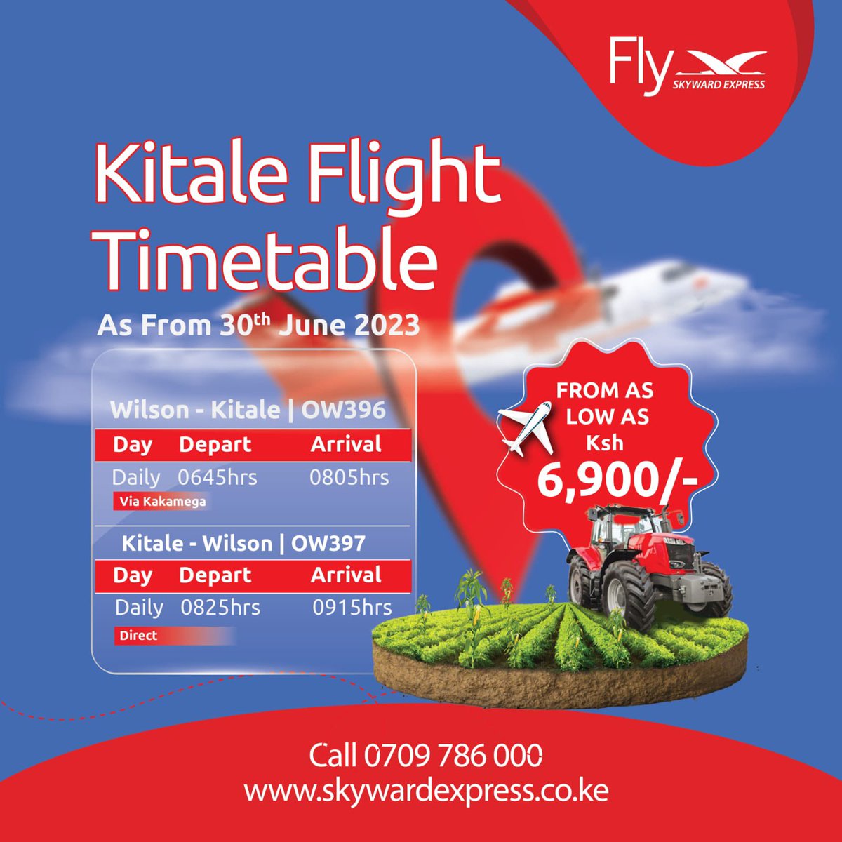 EddieMors1's tweet photo. Sometimes I look at how expensive domestic flights in Africa are then compare to Kenya, for instance you can #FlyToKitale with @SkywardExpress for as low as Kshs 6900 one way, we are so privileged as Kenyans. https://t.co/KXCuDsZ79s