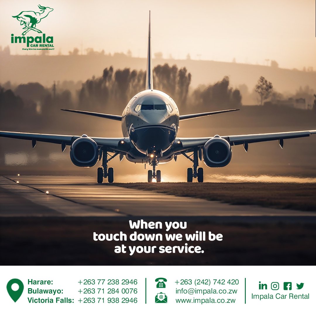 We have offices at the Robert Gabriel Mugabe International Airport for your convenience. Chat with us for vehicle bookings: wa.link/bjsb1f #impalacarrental #weekend #fridaymood #friday