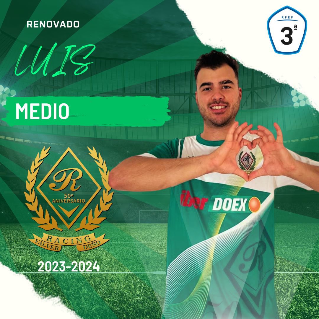 Hoy os traemos la renovación de <a href="/LuisTorres_06/">Luis torres</a> que seguirá repartiendo su magia 🪄 en el centro del campo un año más !

#VolvimosParaQuedarnos
#VamosRacing