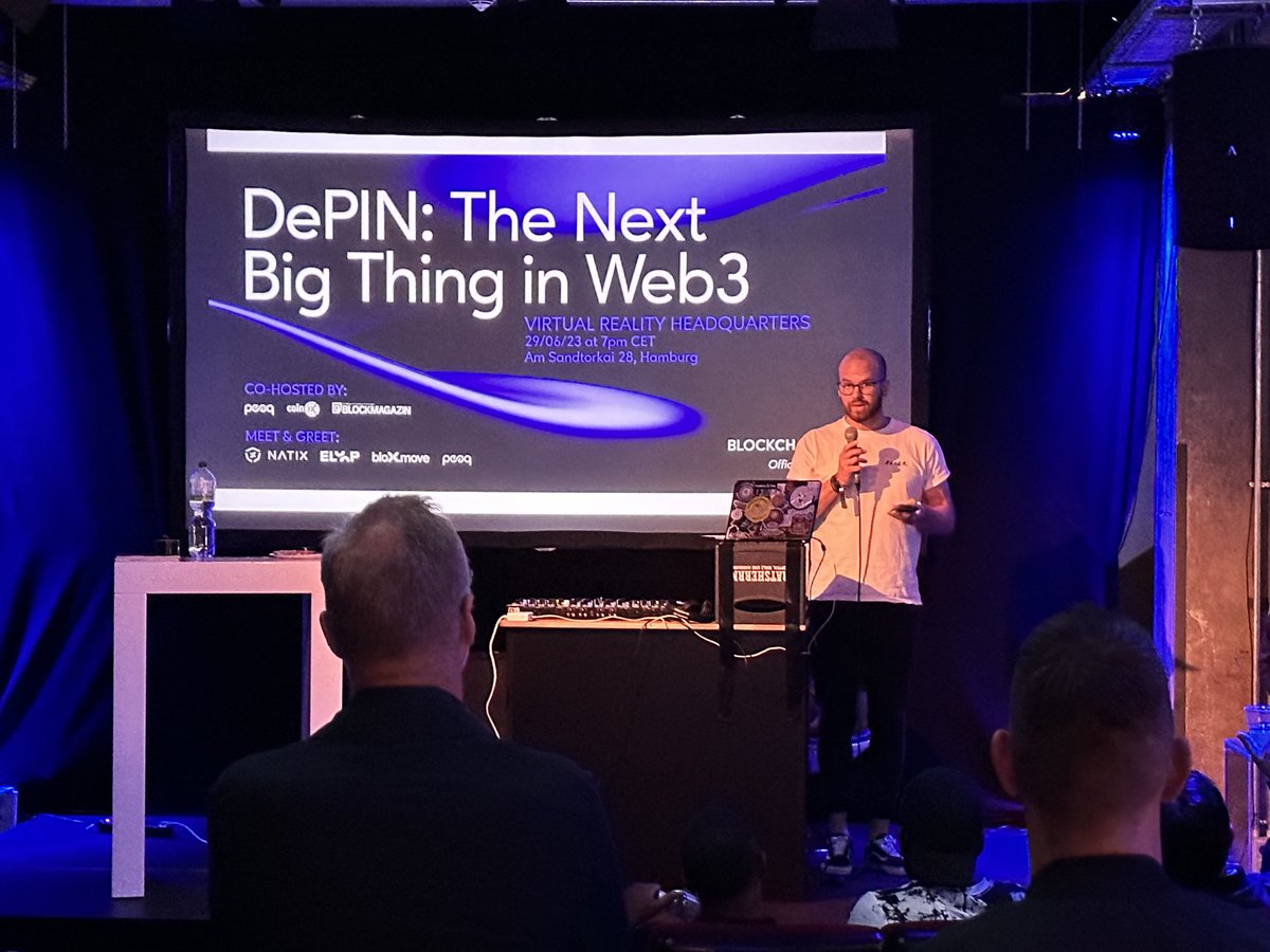 silencioNetwork's tweet photo. Thanks to @peaqnetwork and @coin_ix for having the chance to present #Silencio to the #DePIN community at their side event at @Blockchance_ 2023. 🙏

#blockchance2023 https://t.co/Xq1f6eUIlS