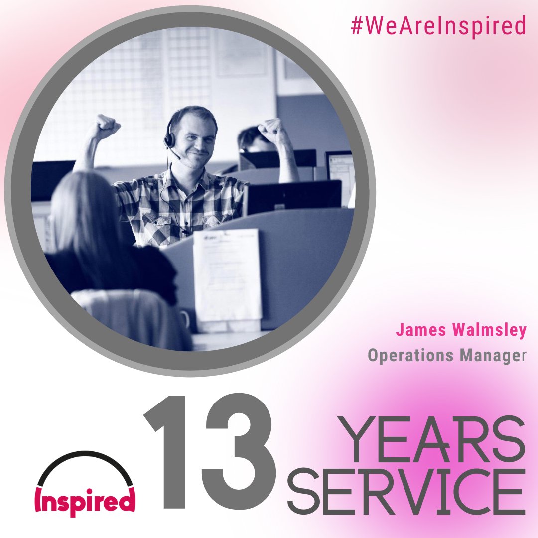 This week we celebrated Inspired's 13th Birthday but the 28th June was also the work anniversary of our phenomenal Operations Manager James. James began as a sales agent on our very first day!  Inspired wouldn't be the same without you James - you're our ultimate success story!