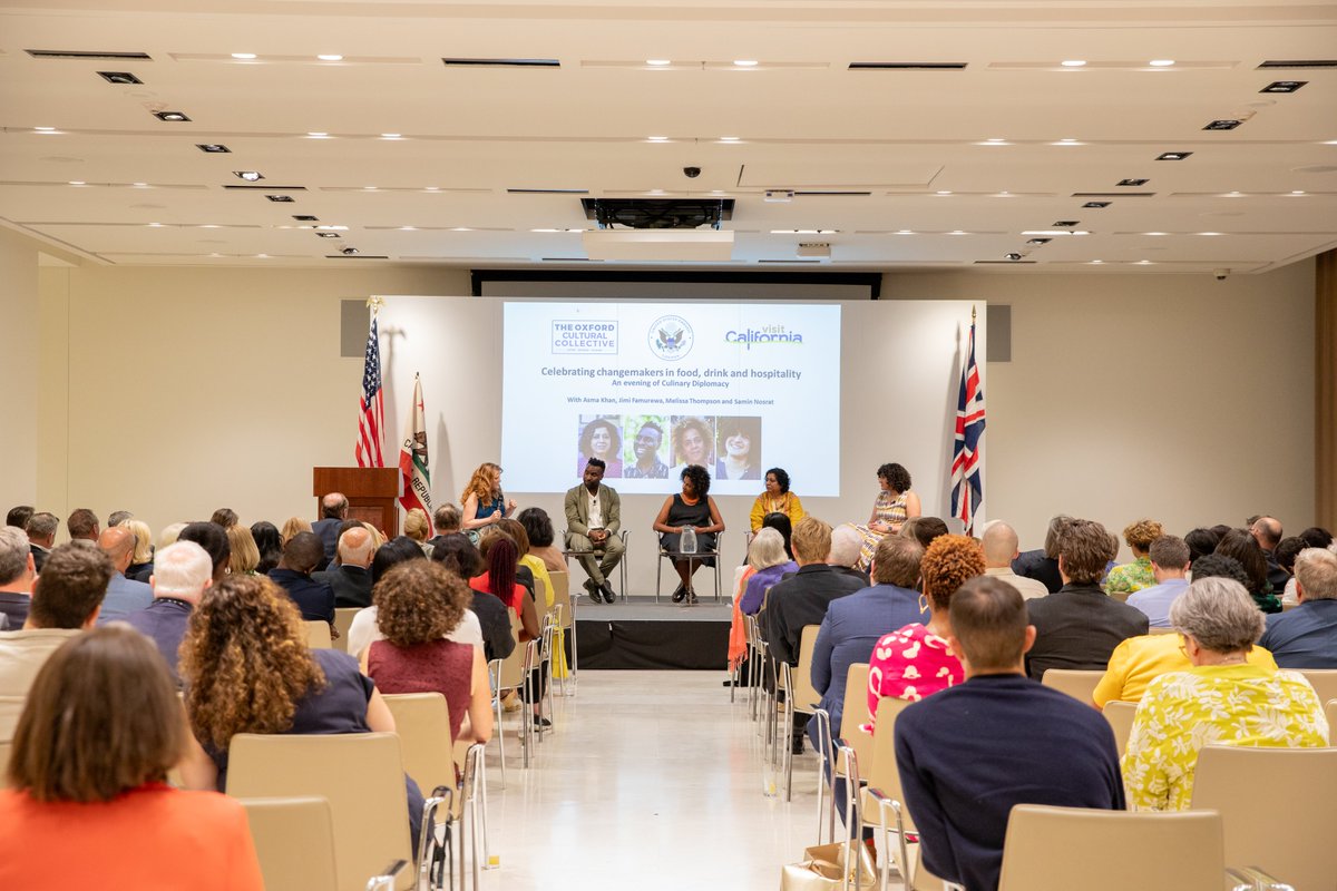 Food is at the core of a community’s &amp; nation’s identity – often we uncover the best stories through food! So, we were thrilled to host <a href="/Don_Hospitality/">OCC / Don Sloan, Chair, Oxford Cultural Collective</a>, <a href="/VisitCA/">Visit California</a> &amp; 4 wonderful culinary figures to discuss trailblazing and innovating across the transatlantic hospitality scene 🇺🇸🇬🇧